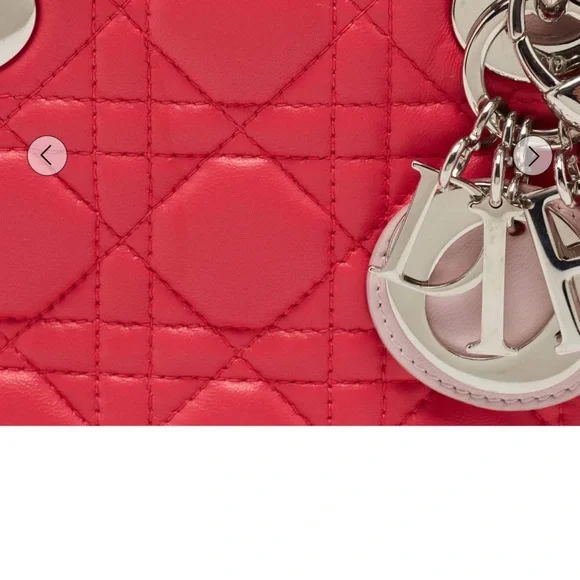 Dior Pink and Gray Mini Quilted Bag with silver Hardware - Picture 7 of 17